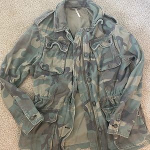 Free People Not Your Brothers Camo Surplus Jacket